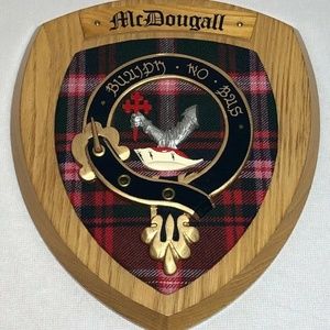 Woodcarver Scotcrest McDougall Tartan Plaque